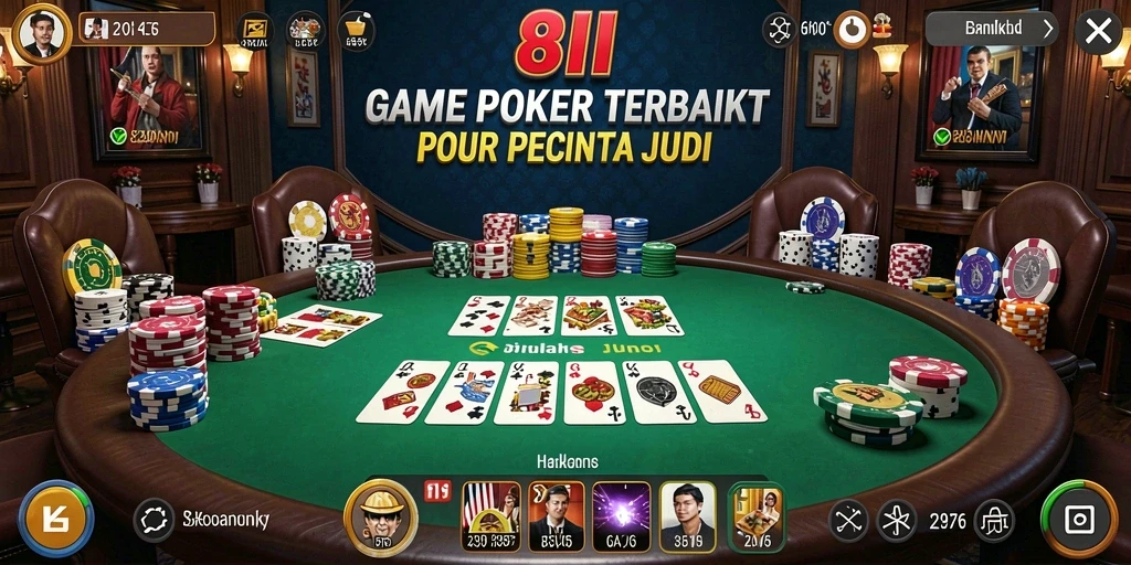 Screenshot gameplay Poker dari 8II menampilkan keseruan dan interaksi pemain.