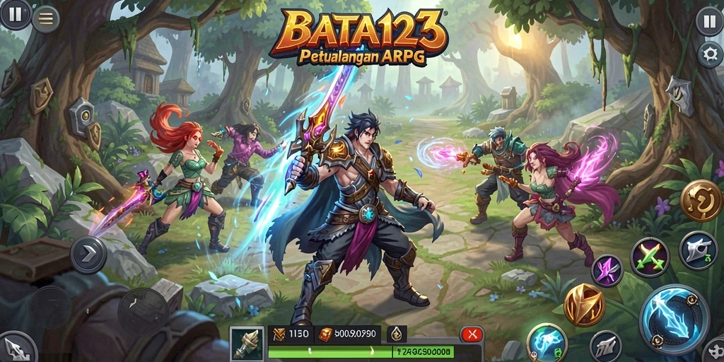 Tampilan gameplay BATA123 yang penuh aksi dan strategi ARPG.