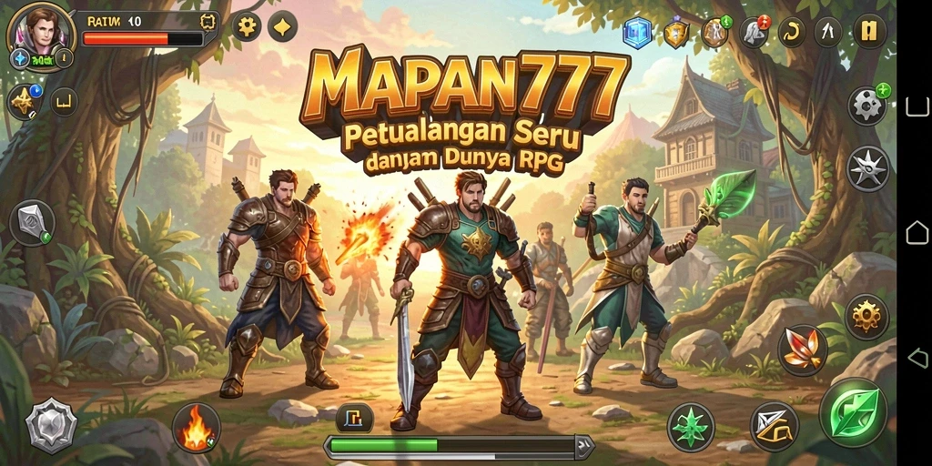 Screenshot dari gameplay MAPAN777 menunjukkan aksi RPG yang mendalam.