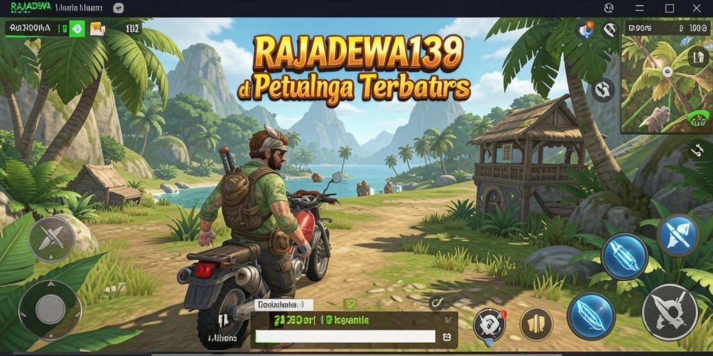 Tampilan gameplay RAJADEWA138 dalam dunia terbuka yang luas dan menawan.