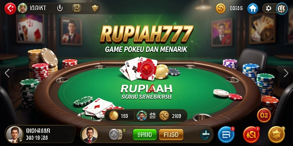 Tangkapan layar utama RUPIAH777 menampilkan gameplay Poker yang dinamis.