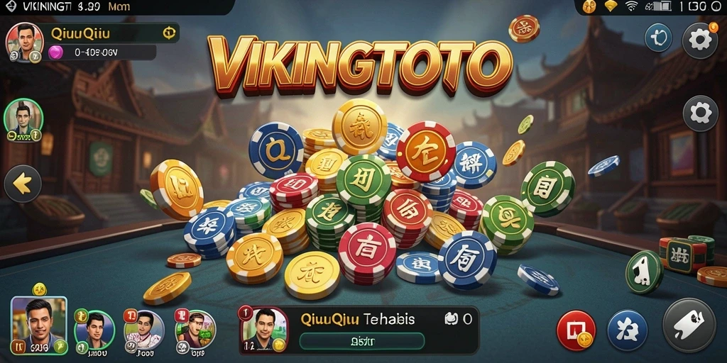 Screenshot gameplay VIKINGTOTO yang menampilkan aksi seru QiuQiu.