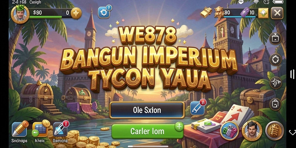 Tampilan gameplay WE878 yang menarik dengan elemen manajemen Tycoon.
